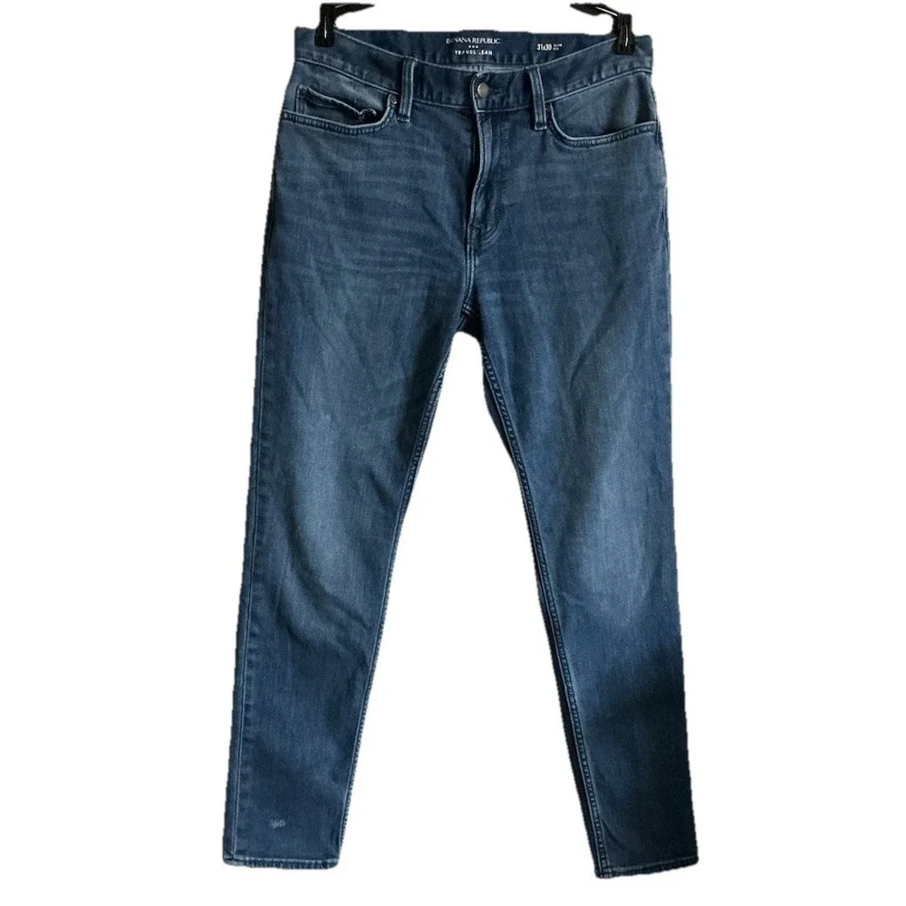 Banana Republic Jeans Mens Size 31x30 Blue Travel Jean Athletic Denim Slim Fit